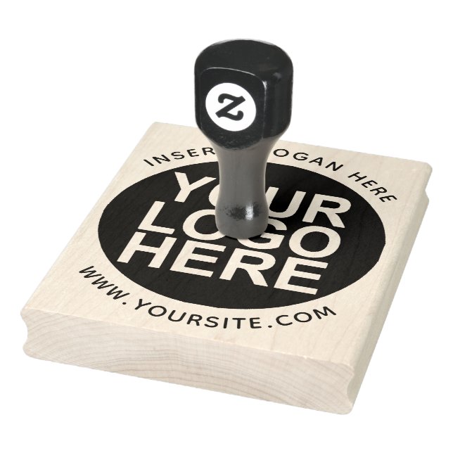 Round Custom Your Company Logo Rubber Stamp (Stamp)