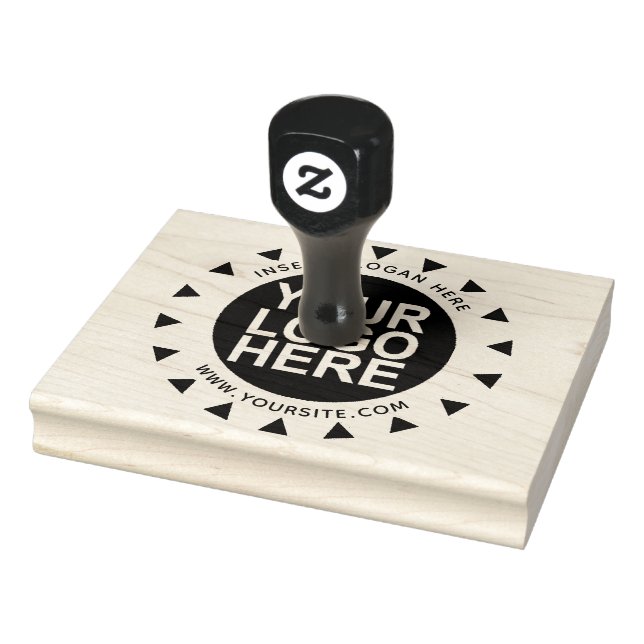 Round Custom Your Company Logo Rubber Stamp (Stamp)