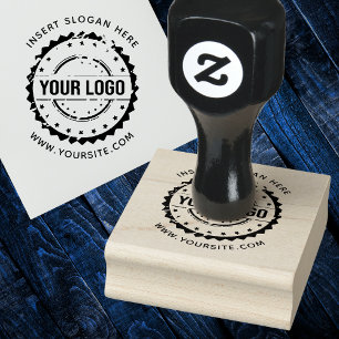 Round Custom Your Company Logo Rubber Stamp