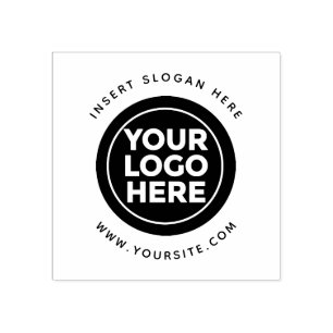 Round Custom Your Company Logo Rubber Stamp