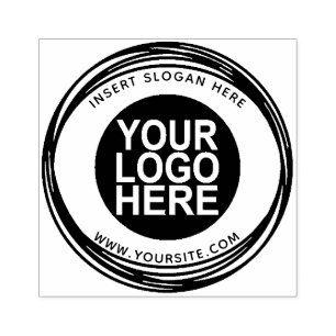 Round Custom Your Company Logo Rubber Stamp