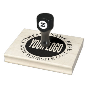 Round Custom Your Company Logo Rubber Stamp