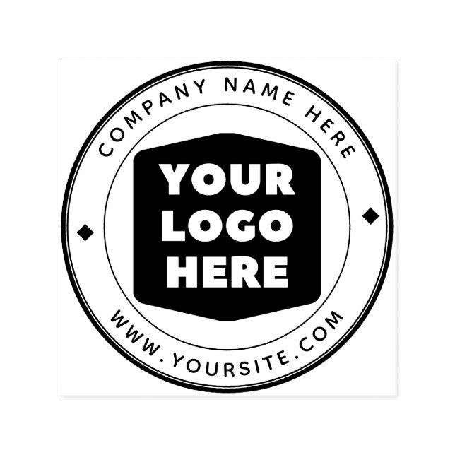 Round Custom Your Company Logo Self-inking Stamp (Design)
