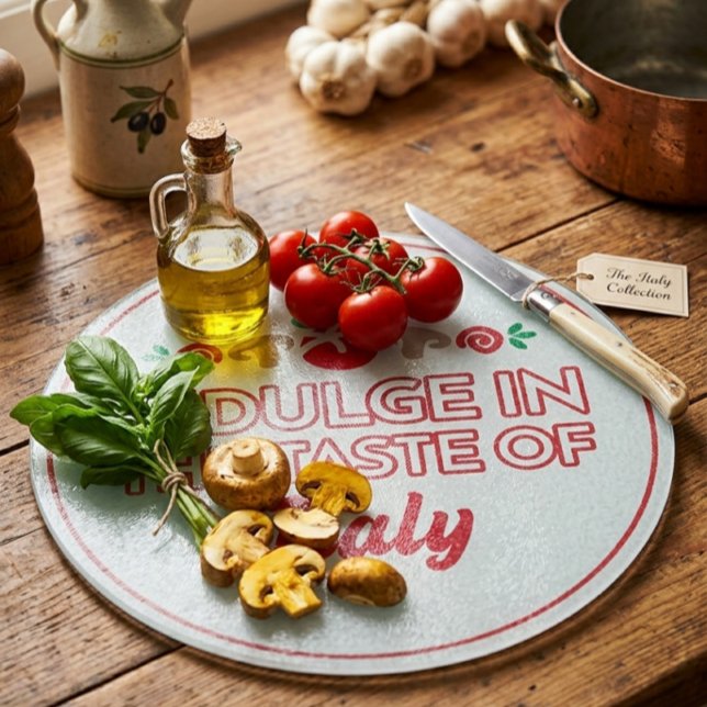 Round Cutting Board Indulge Taste Of Italy (Creator Uploaded)