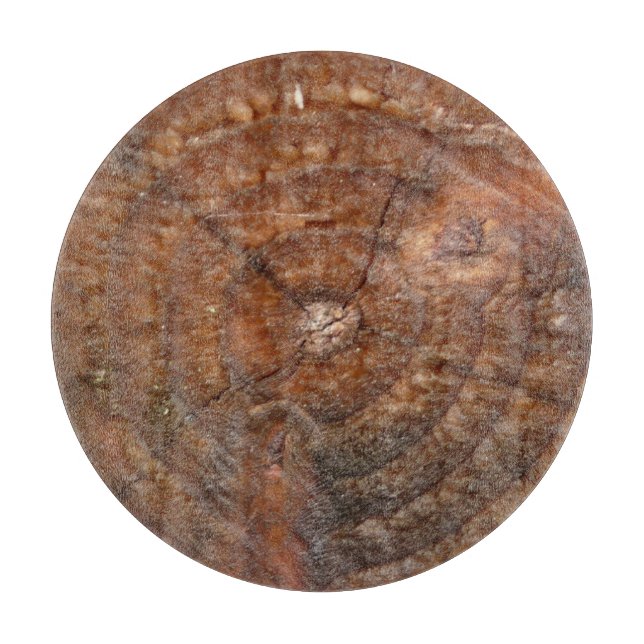 Round Cutting Board wooden cut, natural style gift (Front)