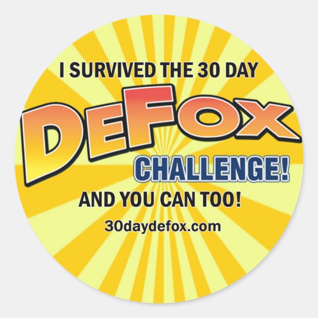 Round DeFox Sticker (Front)