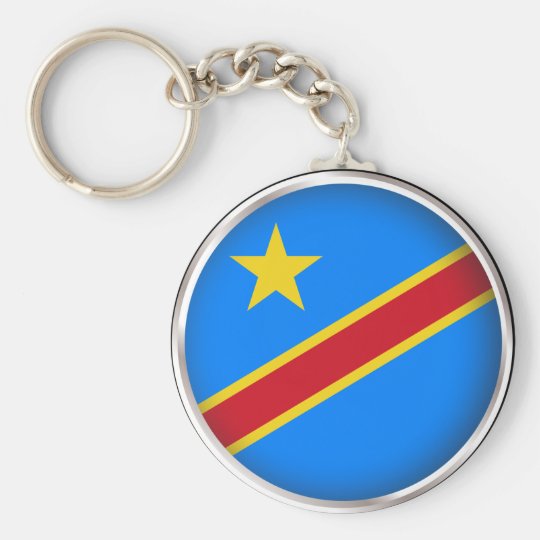 Round Democratic Republic of Congo Basic Round Button Key Ring