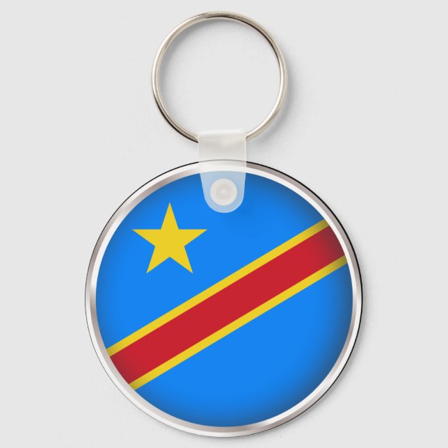 Round Democratic Republic of Congo Key Ring (Front)