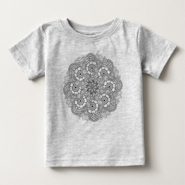 Round Design Doodle Baby T-Shirt (Front)