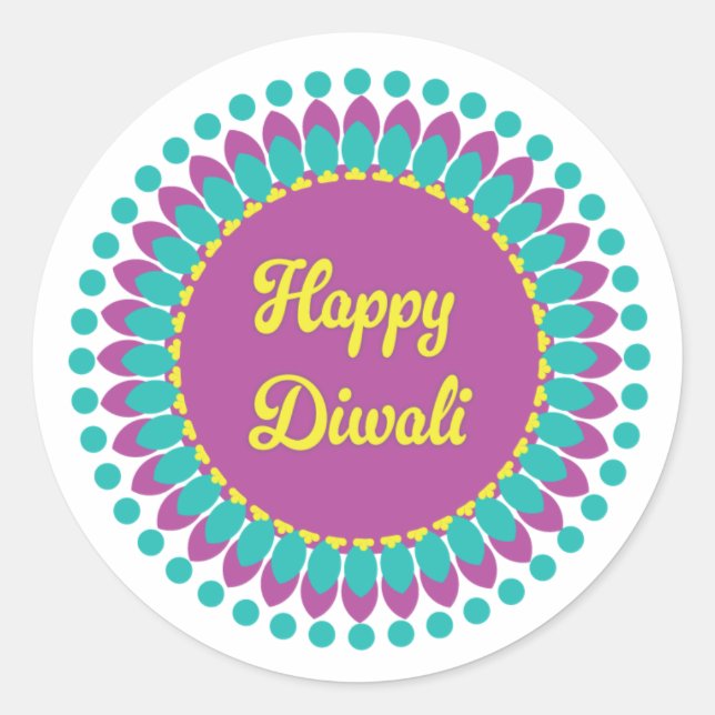 Round Diwali Stickers (Front)
