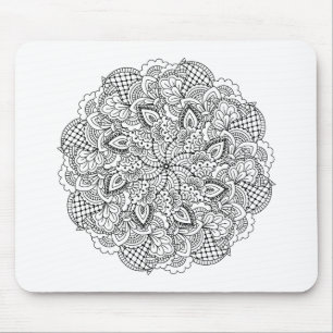 Round Doodle Mouse Mat
