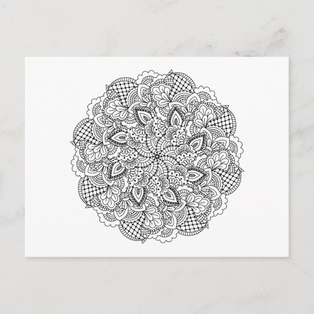 Round Doodle Postcard (Front)