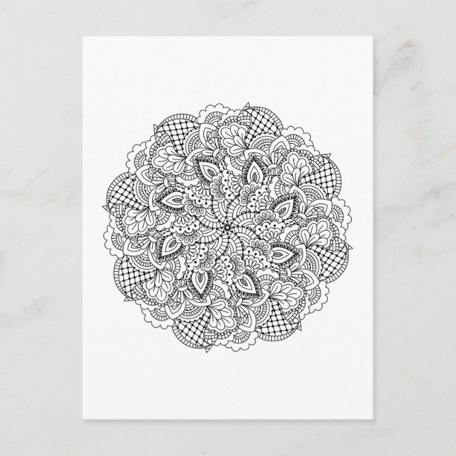 Round Doodle Postcard (Front)