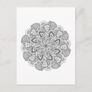 Round Doodle Postcard