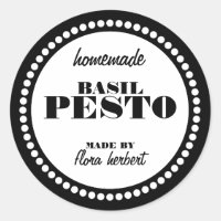 Round Dot Frame Jar Label Template
