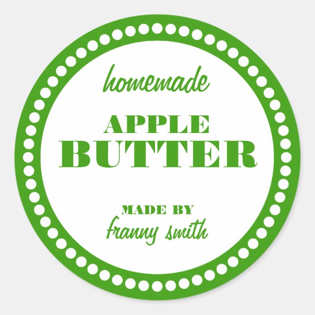 Round Dot Frame Jar Label Template (Front)