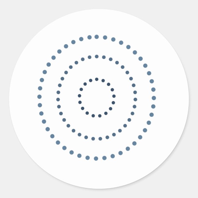 Round dotted gradient art  classic round sticker (Front)