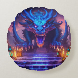 Round dragon pillow