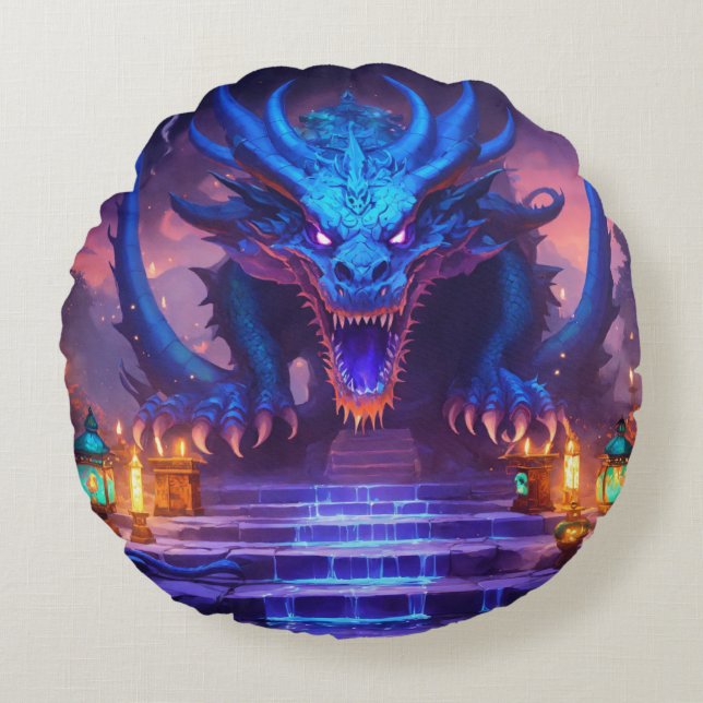 Round dragon pillow  (Front)