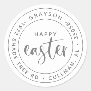 Round Easter   Return Address Label/Seal  Classic  Sticker