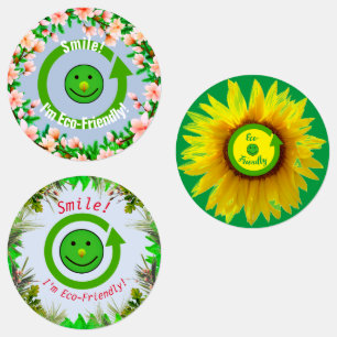 Round / Eco-friendly Smile Labels
