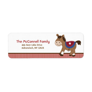 Round 'Em Up Western Horse ADDRESS LABELS