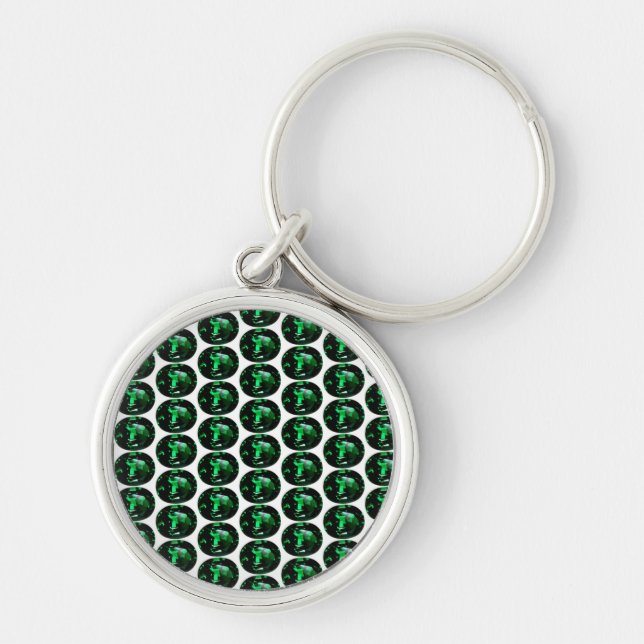 Round Emerald Keychain (Front)