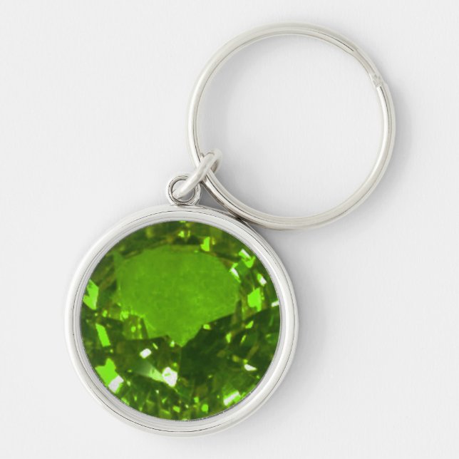 Round Emerald Keychain (Front)