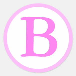 Round Envelope Seals with Monogram - Light Pink
