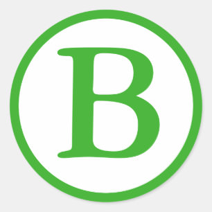 Round Envelope Seals with Monogram - Medium Green