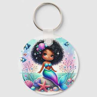 Round Esme Mermazing Mermaid keychain