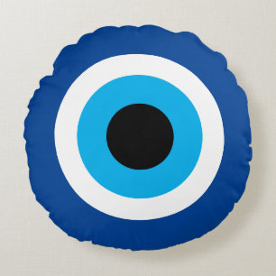 Round Evil Eye throw pillow