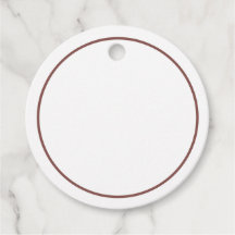 Round Favour Tags - Brown Border