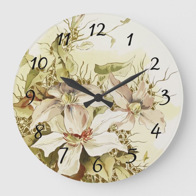 Round Floral Clock (Front)