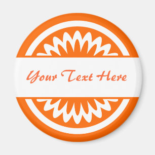 Round Flower - Orange Magnet