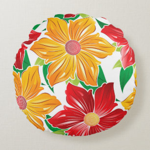 Round Flower Pillow