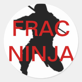 round frac ninja sticker