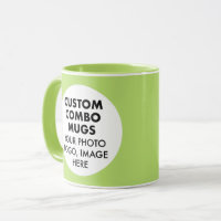 Round Frame 2 x Photo Logo Lime Custom Combo