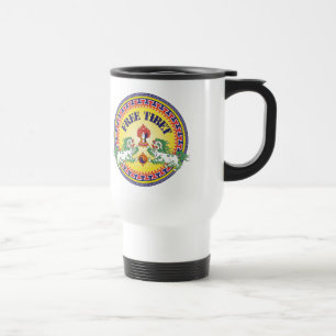 Round Free Tibet Travel Mug