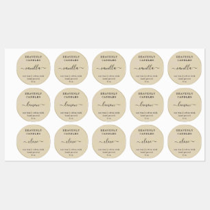 Round -- FULLY EDITABLE Candle Sticker Labels