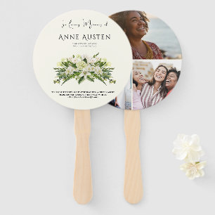 Round Funeral Program Fan