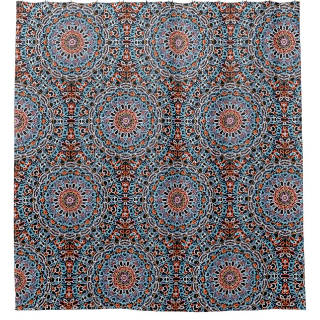 Round geometry shower curtain (Front)