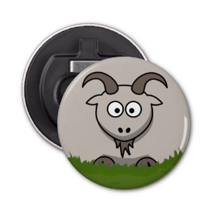 Round Goat Bottle Opener