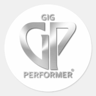 Round GP Sticker with Silver Logo