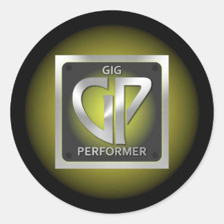 Round GP Sticker with Yellow Logo