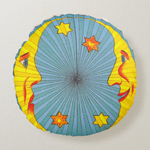 Round Half Moon Whimsical Pillow