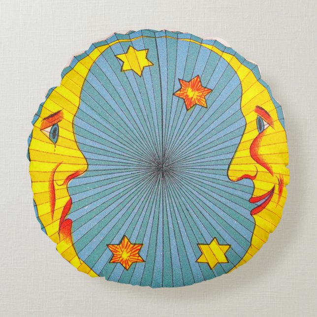 Round Half Moon Whimsical Pillow (Front)