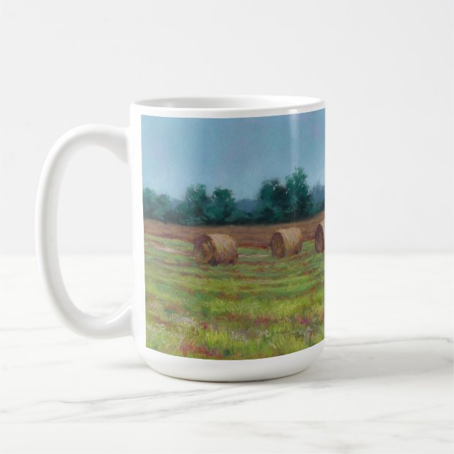 Round hay bales mug by Mandy Roeing (Left)
