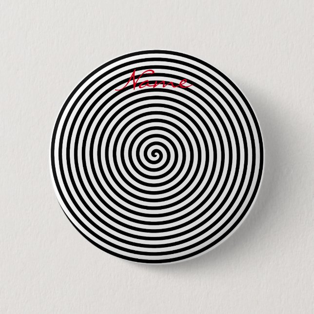 Round Hypnosis Spiral Thunder_Cove 6 Cm Round Badge (Front)