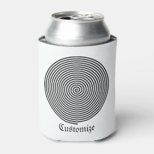 Round Hypnosis Spiral Thunder_Cove Can Cooler